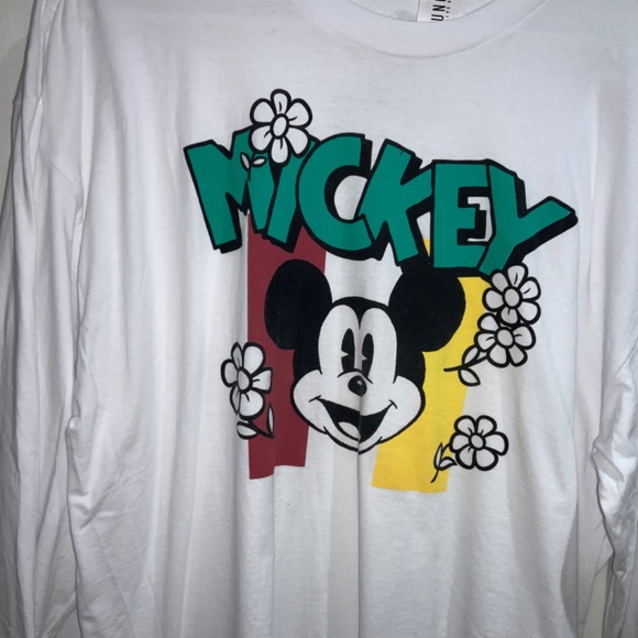 Disney Mickey Mouse Floral Long Sleeve T-Shirt Sz XL BoxLunch New unisex - Picture 3 of 7
